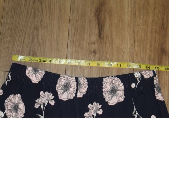 Liz Claiborne Pajama Set Navy Pink Floral Cotton Long Sleeve Sleepwear M - Picture 5 of 9